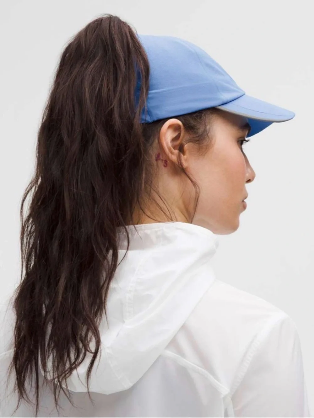 Lululemon Womens Fast and Free Ponytail Running Hat in Pool Party